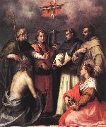 Andrea del Sarto Disputation over the Trinity Spain oil painting reproduction